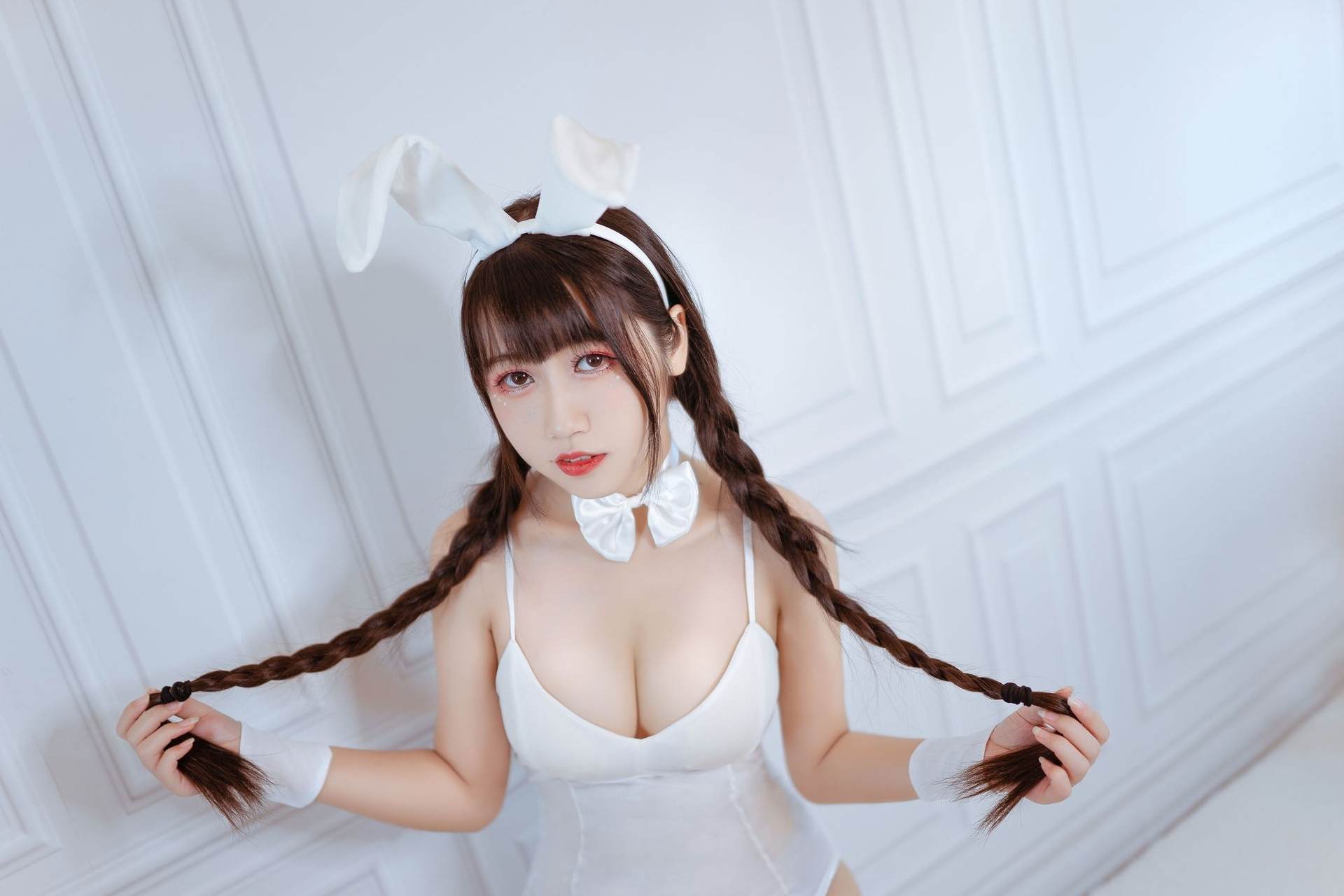 不呆猫No.002-白色兔女郎 [28P]